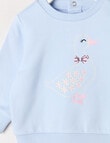Teeny Weeny Swan Song Play Time Fleece Sweatshirt, Moonstone Blue product photo View 02 S