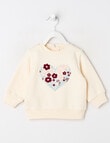 Teeny Weeny Swan Song Play Time Fleece Sweatshirt, Vanilla product photo