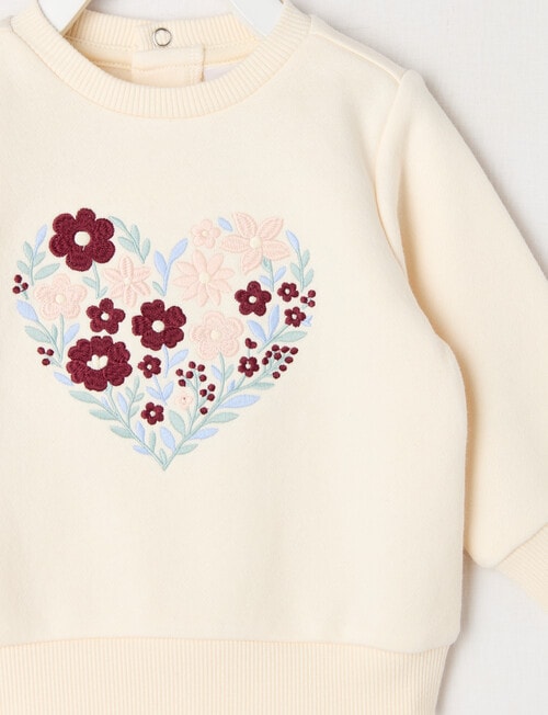 Teeny Weeny Swan Song Play Time Fleece Sweatshirt, Vanilla product photo View 02 L