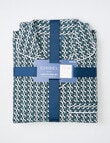 Chisel Check Flannel Long PJ Set, Blue Geo product photo View 07 S