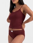 Jockey Woman Comfort Classic Bamboo Hi Cut Brief, 2-Pack, Cherry & Genesis product photo View 02 S