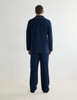 Chisel Check Flannel Long PJ Set, Navy product photo View 02 S