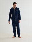 Chisel Check Flannel Long PJ Set, Navy product photo View 03 S