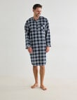 Chisel Check Flannel Nightshirt, Navy & Grey product photo