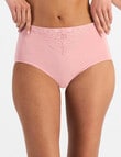 Jockey Woman No Ride Up Lace Cotton Full Brief, Spanish Rose product photo