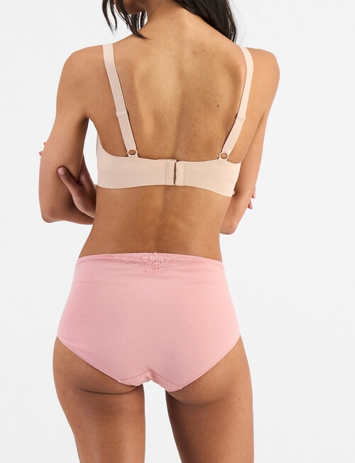 Jockey Woman No Ride Up Lace Cotton Full Brief, Spanish Rose product photo View 03 L