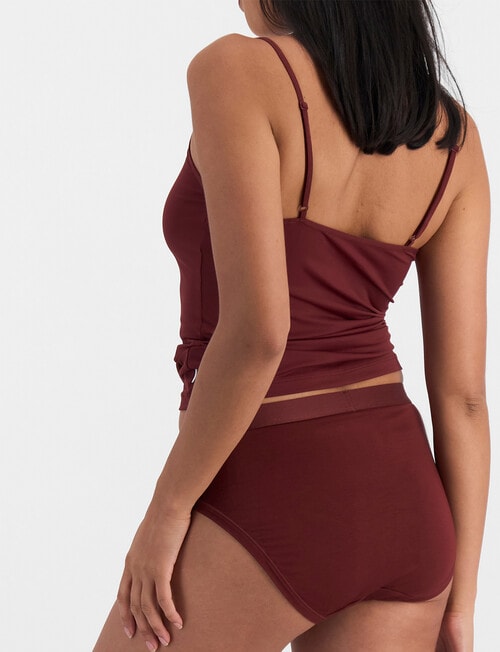 Jockey Woman Comfort Classic Bamboo Hi Cut Brief, 2-Pack, Cherry & Genesis product photo View 03 L