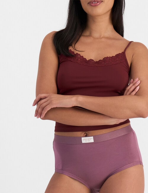 Jockey Woman Comfort Classic Bamboo Full Brief, 2-Pack, Cherry/Genesis product photo View 02 L