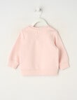 Teeny Weeny Swan Song Play Long-Sleeve Fleece Butterfly Sweatshirt, Pink product photo View 02 S