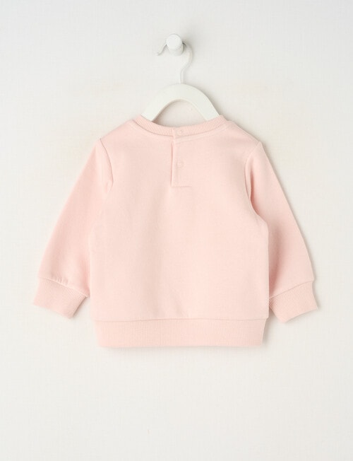 Teeny Weeny Swan Song Play Long-Sleeve Fleece Butterfly Sweatshirt, Pink product photo View 02 L