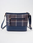 Boston + Bailey Boba Check Printed Crossbody Bag, Navy product photo View 02 S