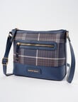 Boston + Bailey Boba Check Printed Crossbody Bag, Navy product photo View 03 S