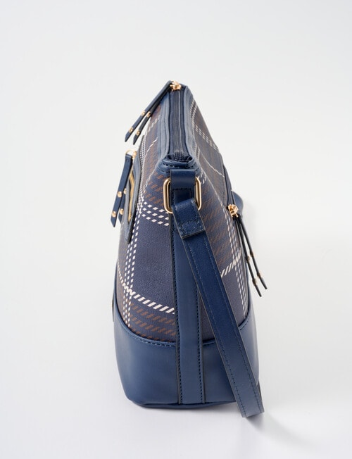 Boston + Bailey Boba Check Printed Crossbody Bag, Navy product photo View 04 L
