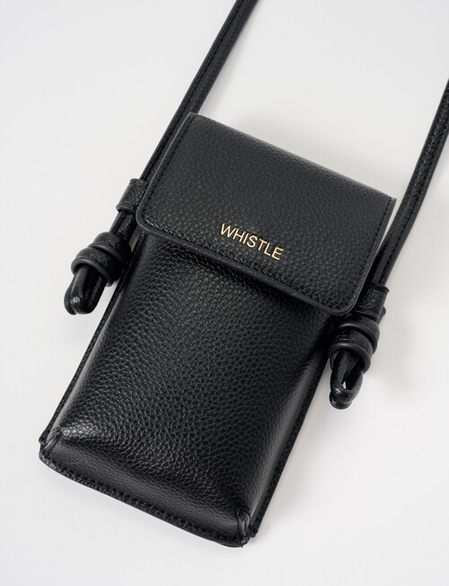 Whistle Whistle Phone Crossbody Bag, Black product photo View 05 L