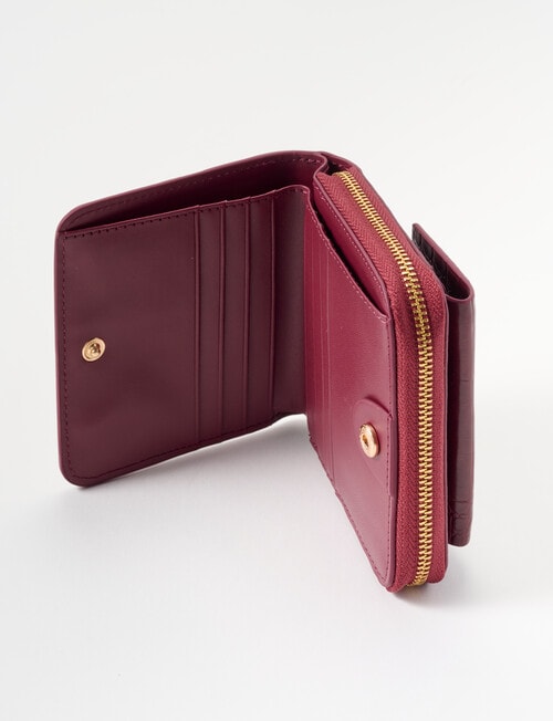 Boston + Bailey Boba Small Wallet W'coin Pouch, Burgundy product photo View 04 L