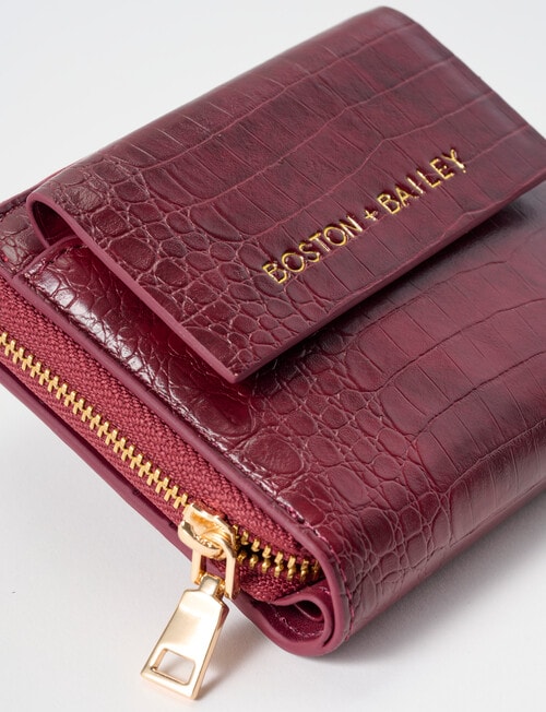 Boston + Bailey Boba Small Wallet W'coin Pouch, Burgundy product photo View 05 L