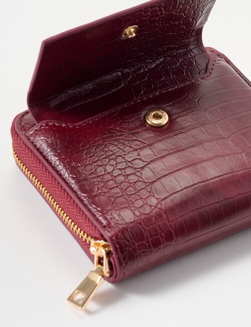 Boston + Bailey Boba Small Wallet W'coin Pouch, Burgundy product photo View 06 L
