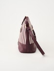Boston + Bailey Stripe Printed Crossbody Bag, Burgundy & Tan product photo View 04 S