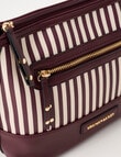 Boston + Bailey Stripe Printed Crossbody Bag, Burgundy & Tan product photo View 05 S
