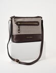 Boston + Bailey Houndstooth Printed Crossbody Bag, Espresso Houndstooth product photo