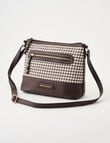 Boston + Bailey Houndstooth Printed Crossbody Bag, Espresso Houndstooth product photo View 03 S