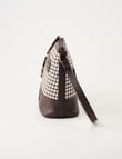 Boston + Bailey Houndstooth Printed Crossbody Bag, Espresso Houndstooth product photo View 04 S
