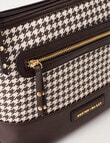 Boston + Bailey Houndstooth Printed Crossbody Bag, Espresso Houndstooth product photo View 05 S
