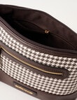 Boston + Bailey Houndstooth Printed Crossbody Bag, Espresso Houndstooth product photo View 06 S
