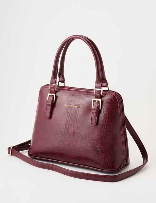Boston + Bailey Contrast Shopper Bag, Burgundy Croc product photo View 03 L