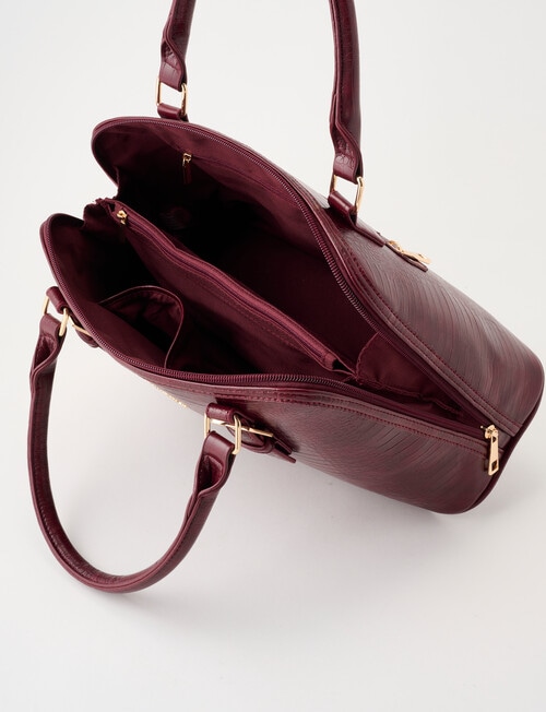 Boston + Bailey Contrast Shopper Bag, Burgundy Croc product photo View 07 L