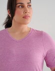 Superfit Curve Limitless V-Neck Tee, Cranberry product photo View 04 S