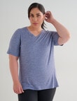Superfit Curve Limitless V-Neck Tee, Future Dusk product photo View 06 S