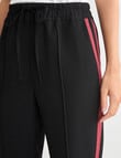 Whistle Tapered Side Stripe Pant, Black & Sangria product photo View 04 S