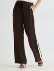 Whistle Straight Leg Side Stripe Pant, Regular Length, Cacao & Ivory product photo