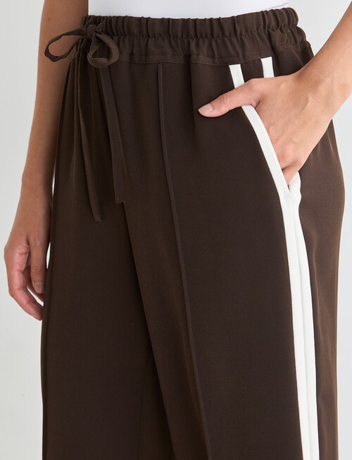 Whistle Straight Leg Side Stripe Pant, Regular Length, Cacao & Ivory product photo View 04 L