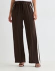 Whistle Straight Leg Side Stripe Pant, Regular Length, Cacao & Ivory product photo View 06 S