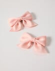 Mac & Ellie Small Bow Clip, 2-Piece, Pink product photo