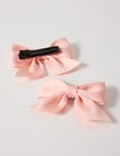 Mac & Ellie Small Bow Clip, 2-Piece, Pink product photo View 02 S