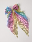 Mac & Ellie Sequin Bow Clip, Yellow, Pink & Blue product photo