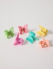 Mac & Ellie Butterfly Claw Clips, 6-Piece, Assorted Colours product photo View 02 S