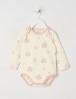 Little Bundle Essentials Stretch Cotton Long-Sleeve Rabbit Bodysuit product photo