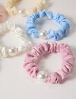 Mac & Ellie Pearl Hair Ties, 6-Piece, Assorted Colours product photo View 02 S