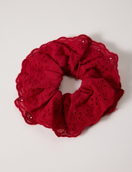 Mac & Ellie Hair Scrunchie, Cherry Red product photo