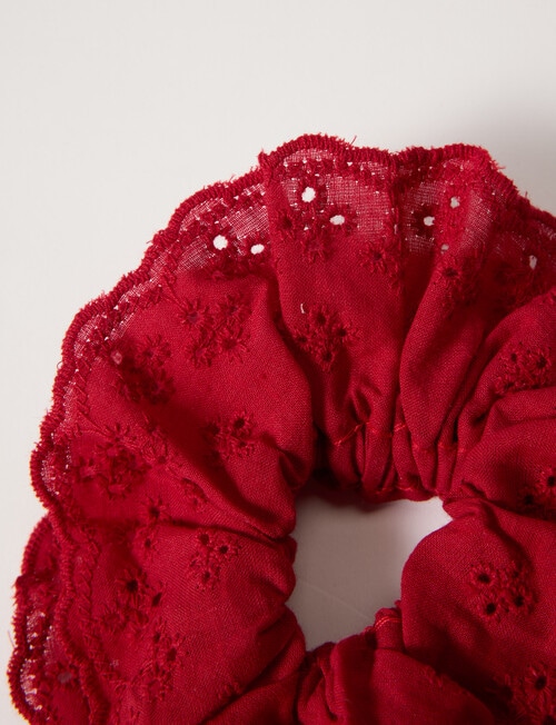 Mac & Ellie Hair Scrunchie, Cherry Red product photo View 02 L