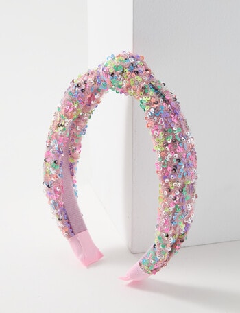 Mac & Ellie Sequin Headband, Pink product photo