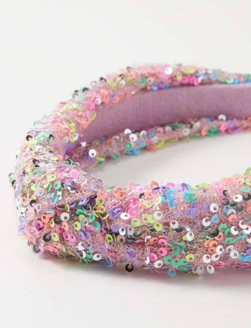 Mac & Ellie Sequin Headband, Pink product photo View 02 L