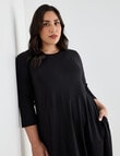 Studio Curve Panelled Dress, Black product photo
