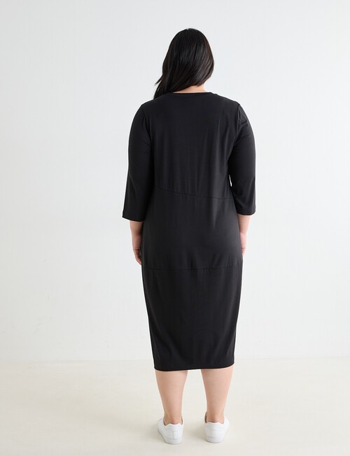 Studio Curve Panelled Dress, Black product photo View 02 L