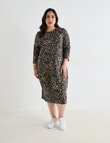Studio Curve Panelled Dress, Leopard product photo View 03 S