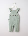 Teeny Weeny Swan Song Cord Flower Overall Bodysuit, Green product photo